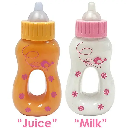 Paradise Galleries Reborn Baby Doll Accessories Magic Bottles Set, Disappearing Milk & Juice