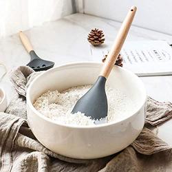 9 Pcs/Set Silicone Cooking Utensils Kitchen Utensils Set Wooden Handle Cooking Tools Silicone Kitchenware Set,A