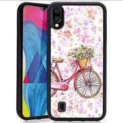 Samsung M10 Case,Flexible Soft TPU Cover Shell,Slim Silicone Black Rubber Non-Slip Durable Design Protective Phone Case for Samsung M10 -Bicycle