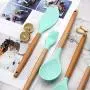 11pcs Kitchen Utensil Set Silicone Cooking Utensil Nonstick Cookware Kit with Heatproof Wooden Handle Kitchenware, Kitchenware