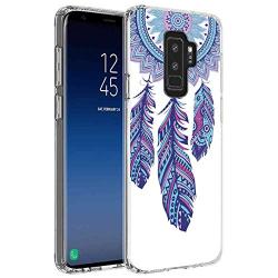 Transparent Corner Case Fit for Galaxy S9 Plus [6.2"] Feather Wind Chime Fashionable