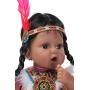 Binxing Toys Black Reborn Dolls Baracial African American Baby Girl 20inch Indian Baby Soft Silicone Limbs and Weighted Body Realistic Newborn Baby Cute Preschool Toys for Children 3 Age+