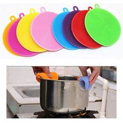 South lane 1PCS, 8 Pcs Food-grade Silicone Dishwashing Brush Kitchenware Tableware Cleaning Scrubber Kitchen Accessories