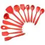 JunbosiKitchenware 12-Piece Non-Stick Cookware Silicone Kitchenware Set Cooking Shovel Spoon Tool Kitchenware