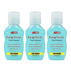 2Toms GripShield - Grip Enhancer, Keeps Hands Dry, 1.50 Ounce, 3-Bottles Pack