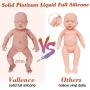 Vollence 18 Inch Eye Closed Full Silicone Baby Doll That Look Real,Not Vinyl Material Dolls,Sleeping Lifelike Baby Dolls,Realistic Newborn Real Baby Doll,Soft Handmade Silicone Alive Baby Doll - Girl