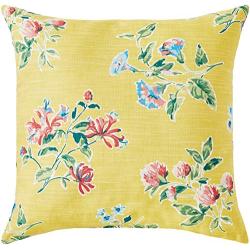 Ravenna Home Casual Floral Throw Pillow - 20 x 20 Inch, Yellow and Teal