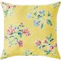 Ravenna Home Casual Floral Throw Pillow - 20 x 20 Inch, Yellow and Teal
