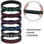 36 Pieces Inspirational Silicone Bracelets Motivational Rubber Wristbands Stretch Rubber Bracelets for Men and Women