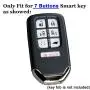 2Pcs Coolbestda Silicone 7 Buttons Smart Key Fob Remote Cover Case Keyless Entry Jacket Holder Accessories for 2018 Honda Odyssey elite ex