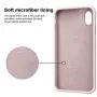 Vooii iPhone Xs Case, iPhone X Case, Soft Liquid Silicone Slim Rubber Full Body Protective iPhone Xs/X Case Cover (with Soft Microfiber Lining) Design for iPhone X iPhone Xs - Sand Pink