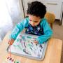 green sprouts Finger Food Platemat | Spacious eating area with raised edges contains messes | Helps develop independent eating skills, Grows with baby, Made of silicone, Dishwasher safe