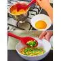JunbosiKitchenware Black Red Nonstick Kitchen Set Silicone Kitchenware Set of 10 Kitchenware Set of Ten,Red