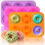 HEHALI 3pcs Donut Pan Mold, Silicone Cake Bagel Baking Doughnuts Mold BPA Free, with Icing Bag, Dishwasher Microwave Safe