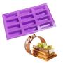 KALAIEN 12 Cell Sponge Finger Silicone Mould Cake Bar Bakeware Mold Baking Tray