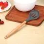 Runshiwan Wood Handle Silicone Kitchenware Non-stick Cook Utensils (Leakage Spoon)