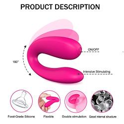 U-Shape Couples Pleasure Toys with Oral-Sucking & Cli-Stimulator Silicone USB Rechargeable Waterproof Six Things for Adult Women&Men Toys for Couple