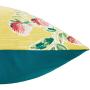 Ravenna Home Casual Floral Throw Pillow - 20 x 20 Inch, Yellow and Teal