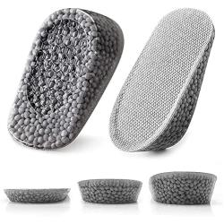 Height Increase Insoles Half Pad Silicone Insoles Gel Heel Cushion Shock Absorption Pads Soft Washable Women Men Heighten Insoles