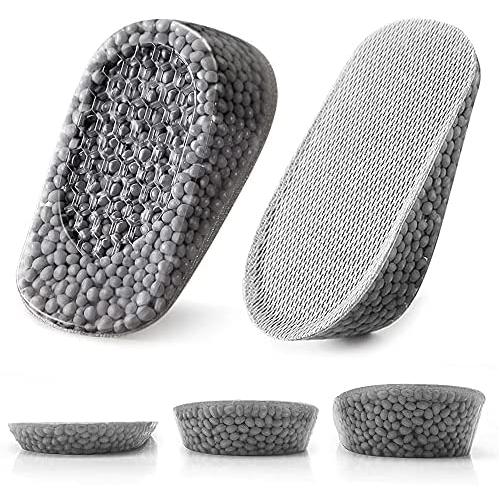 Height Increase Insoles Half Pad Silicone Insoles Gel Heel Cushion Shock Absorption Pads Soft Washable Women Men Heighten Insoles