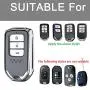 RYE Key Fob Cover with Glitter Liquid Quicksand,Flowing Bling Sparkle Key Fob Case Fit 4/5/6 Buttons Keyless Entry of Honda 2015-Up Civic Accord Fit Pilot CR-V Odyssey - Silver