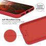 SURPHY Silicone Case for iPhone X iPhone Xs Case, Thicken Liquid Silicone Shockproof Protective Case Cover (Full Body Thick Case with Microfiber Lining) Compatible with iPhone X XS 5.8, Red