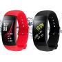 Rukoy Bands for Samsung Gear Fit 2 Band/Gear Fit 2 Pro[2-Pack: Black+Red], Replacement Straps Accessories for Samsung Gear Fit2 Pro SM-R365/Gear Fit2 SM-R360 Smartwatch (5.9"-7.5")