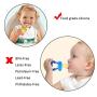 varibasu Baby Food Feeder, Fresh Fruit Pacifier, Silicone Pouches Teething Pacifiers, Infant Fruit Teething Toy, Solid Nipple, for Toddlers Fresh Fruit Food Dispensing, 3 Sizes (Blue)