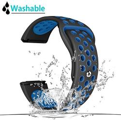 Hanlesi Compatible for Fitbit Versa Band,Silicone TPU Adjustable Waterproof Replacement Sport Band for Fitbit Versa Fitness Tracker Watch for Man Boy