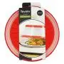 Tovolo Vented, Easy Grip, Collapsible Microwave Cover, 10.5 Inch, Red