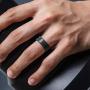 ThunderFit Mens Silicone Rings 7 Rings / 4 Rings / 1 Ring - Brushed Top Beveled Edges Rubber Wedding Bands 6.35mm Wide - 2mm Thick