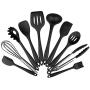 SuperCS Silicone Kitchenware Set of 10 Non-stick Silicone Kitchenware Set Green Cooking Tools Ten-Piece Suit red