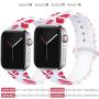 EXCHAR Compatible with Apple Watch Band 40mm 38mm 44mm 42mm Fadeless Pattern Printed Floral Bands Silicone Replacement Band for iWatch Series 5 Series 4/3/2/1 for Women Men