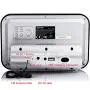 dpnao iPhone Alarm Clock Radio with Charging Docking Station Speaker USB Charge Port AUX Remote Apple MFi Certified (Black)