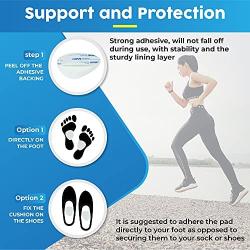 TXL Active Metatarsal Pads – 12 Pairs of Metatarsal Pads for Women and Men – Strong 3M Adhesive Strips Foot Pads for Shoes – Premium Wool Felt Arch Pads – Soft and Comfortable – Non-Slip Surface