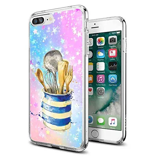 Transparent Cell Phone Case Compatible for iPhone 8 Plus | 7 Plus 5.5" Kitchenware Feature