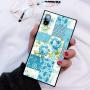 iPhone Xs iPhone X Case, Blue Flower Shock-Absorption TPU Rubber Bumper iPhone Xs iPhone X Case, Ultra Thin Slim Protective Cover for iPhone Xs iPhone X-Black