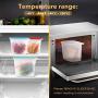 MOICO Reusable Silicone Food Storage Bag, 5 Pack Airtight Seal Reusable Freezer Bags Dishwasher Safe, Leakproof Silicone Bags Reusable for Liquid, Snack, Sandwich, Fruit, BPA Free, FDA Approved