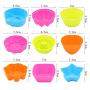 To encounter Silicone Cupcake Baking Cups 36 Pack Non Stick Cake Molds Sets 9 Shapes Silicone Muffin Pan for Baking BPA Free Silicone Muffin Liners