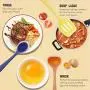 Silicone Cooking Utensil Set 6PCS Rainbow Semi-transparent Kitchenware Spatula Scraper Oil Sweep Salad Spoon Non-Stick Heat Resistant for Cooking Baking
