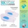 BraceAbility Heel Spur Cups | Medical-Grade Silicone Plantar Fasciitis Insole Cushion Pads, Gel Foot Orthotic & Shoe Insert Protectors (Pair - Large)