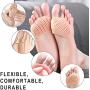 Ball of Foot Cushions Metatarasal Pads for Women and Men 3 Pairs (6Pcs) Forefoot Honeycomb Pads Made of Silicone for Metatarsalgia Pain Relief, Reusable and Breathable Gel Pads