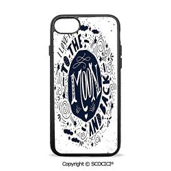 SCOCICI Non-Slip Drop Protection Smart Cell Phone Case When You Love Too Much Stylized Nature Elements Comet Happy Mood Design Decorative Compatible with iPhone 7