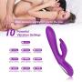 G Spot Rabbit Vibrator with Bunny Ears for Clitoris Stimulation,Rechargeable Quiet Vagina Stimulator with 10 Vibration Modes, Waterproof Dildo Sex Toys for Women and Couples