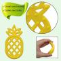 Chew Necklace for Boys and Girls - Silicone Pineapple Chewable Pendant for Teething, Autism, Biting, ADHD, SPD, Sensory Oral Motor Aids for Kids, Chewy Toy Jewelry for Adults (Yellow)