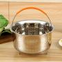 uirend Multifunction Stainless Steel Cookware Steam Basket - Kitchen Cooking Pressure Rice Cooker Silicone Handle Steam Fruit and Vegetable Cleaning Kitchenware Cage For 3/6/8Qt