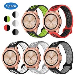 Valband Compatible Samsung Galaxy Watch (42mm) Band/Galaxy Watch Active (40mm) Bands, Soft Silicone 20mm Watch Band Replacement Sport Strap Wristband for Women Men