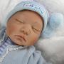 CHAREX Reborn Baby Doll Sleeping Soft Vinyl Newborn Doll Boy, Lifelike Realistic 22 inch Weighted Gift Set for Age 3+