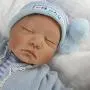 CHAREX Reborn Baby Doll Sleeping Soft Vinyl Newborn Doll Boy, Lifelike Realistic 22 inch Weighted Gift Set for Age 3+
