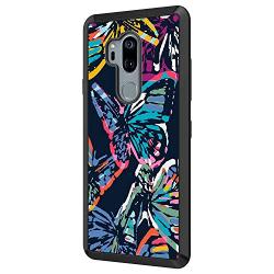 LG G7 ThinQ Case,Flexible Soft TPU Cover Shell,Slim Silicone Black Rubber Non-Slip Durable Design Protective Phone Case for LG G7 ThinQ -Butterfly